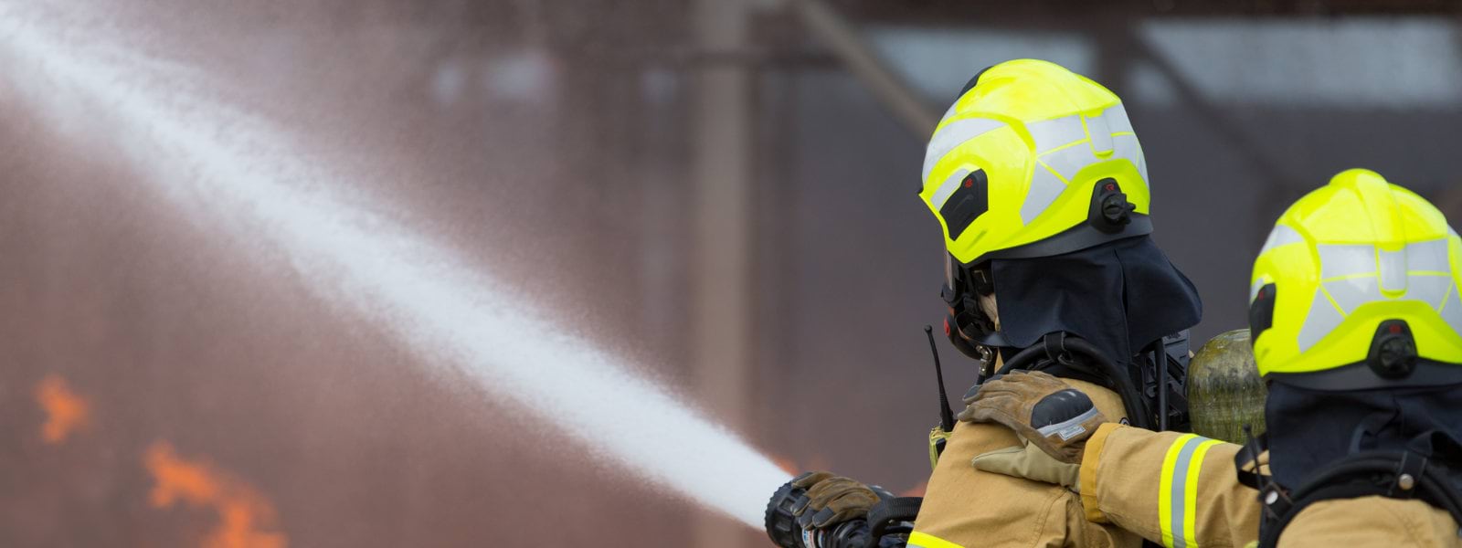 Firefighters attending a fire 