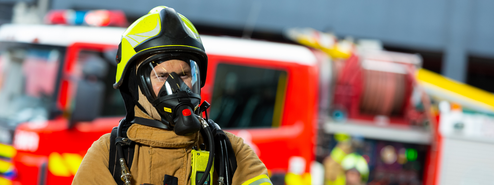 A firefighter at the station 