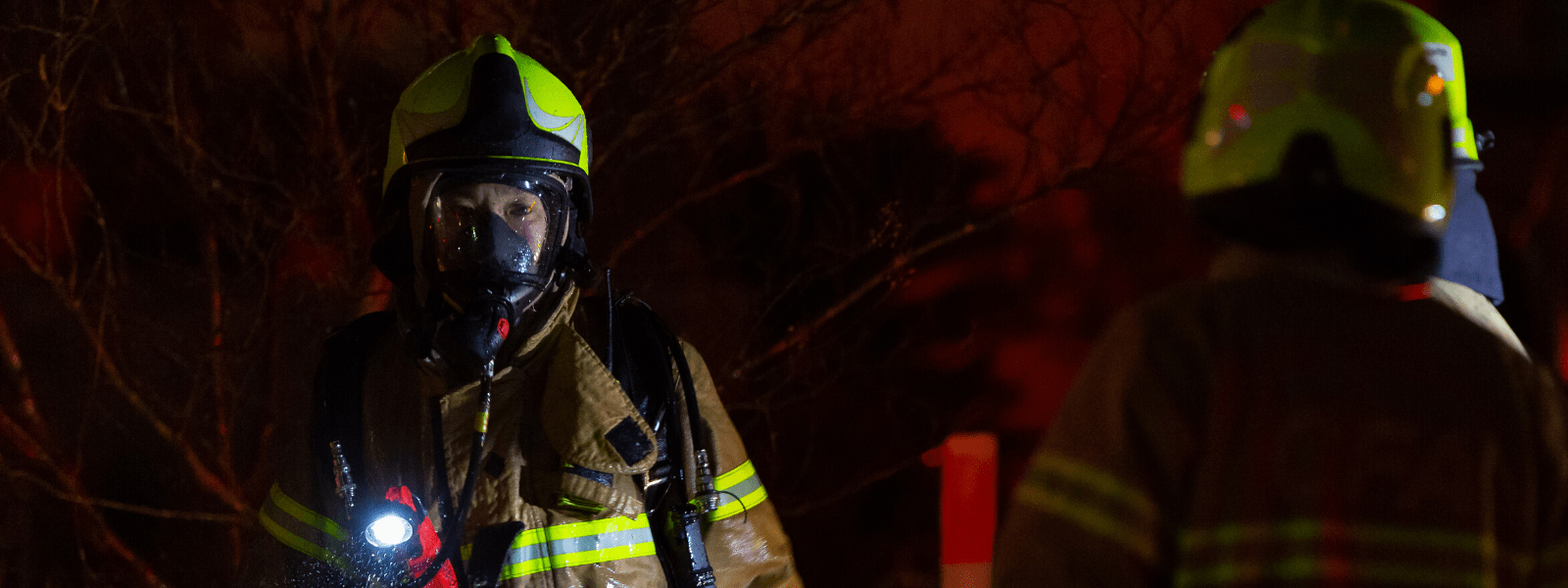 Firefighters at a scene 