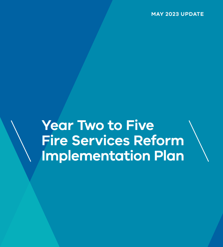 Year Two to Five Fire Services Reform Implementation Plan